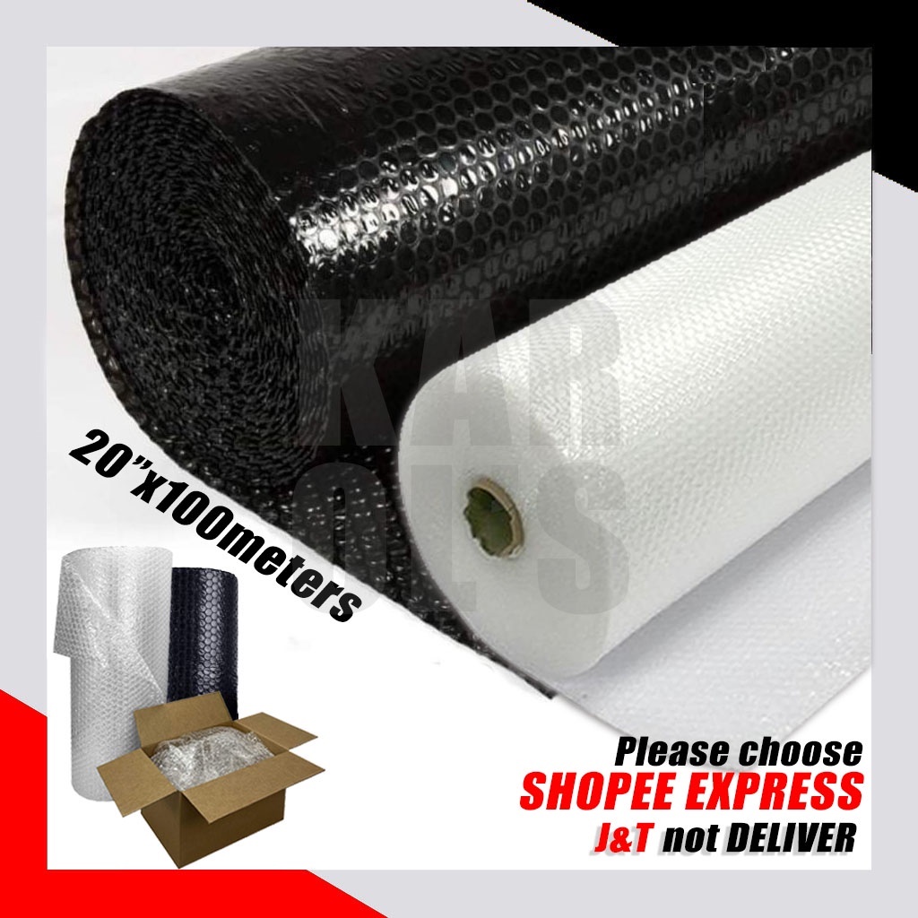 (qjoq) On Hand Black and White BUBBLE WRAP 20"100m Shopee Philippines
