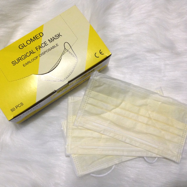 Download Face Mask Yellow Disposable Shopee Philippines PSD Mockup Templates