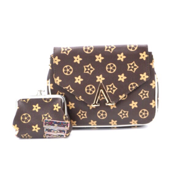 Lv sling bag Ladies Bags 2in1 Use With Coin bag | Shopee Philippines