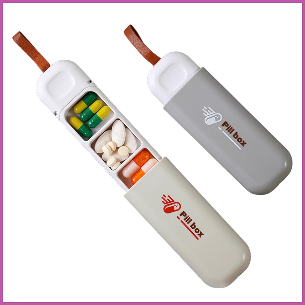 Pill Organizer 3 Times a Day Waterproof Portable Small Pill Case Travel