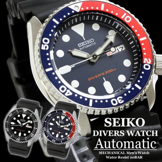 Seiko Automatic Divers Watch Date and Day Display Water Resistant 200m  Black-Red Frame Black Rubber | Shopee Philippines