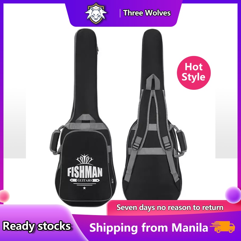 Waterproof Double Shoulder Electric Guitar Backpack Bag Black 5mm