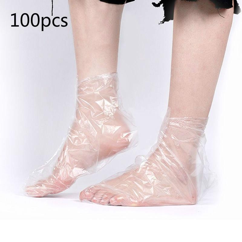 100pcs Clear Plastic Disposable Booties Paraffin Bath Liners For Foot Pedicure Hot Spa Wax Treatment Larger Thicker Thermal Therapy Feet Covers Bags Plastic Socks Liners Xl Shopee Philippines