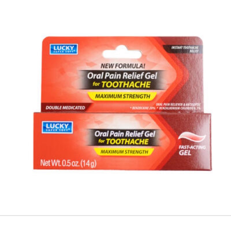 Oral Pain Relief Gel For Toothache By Lucky Super Soft(14g) | Shopee ...