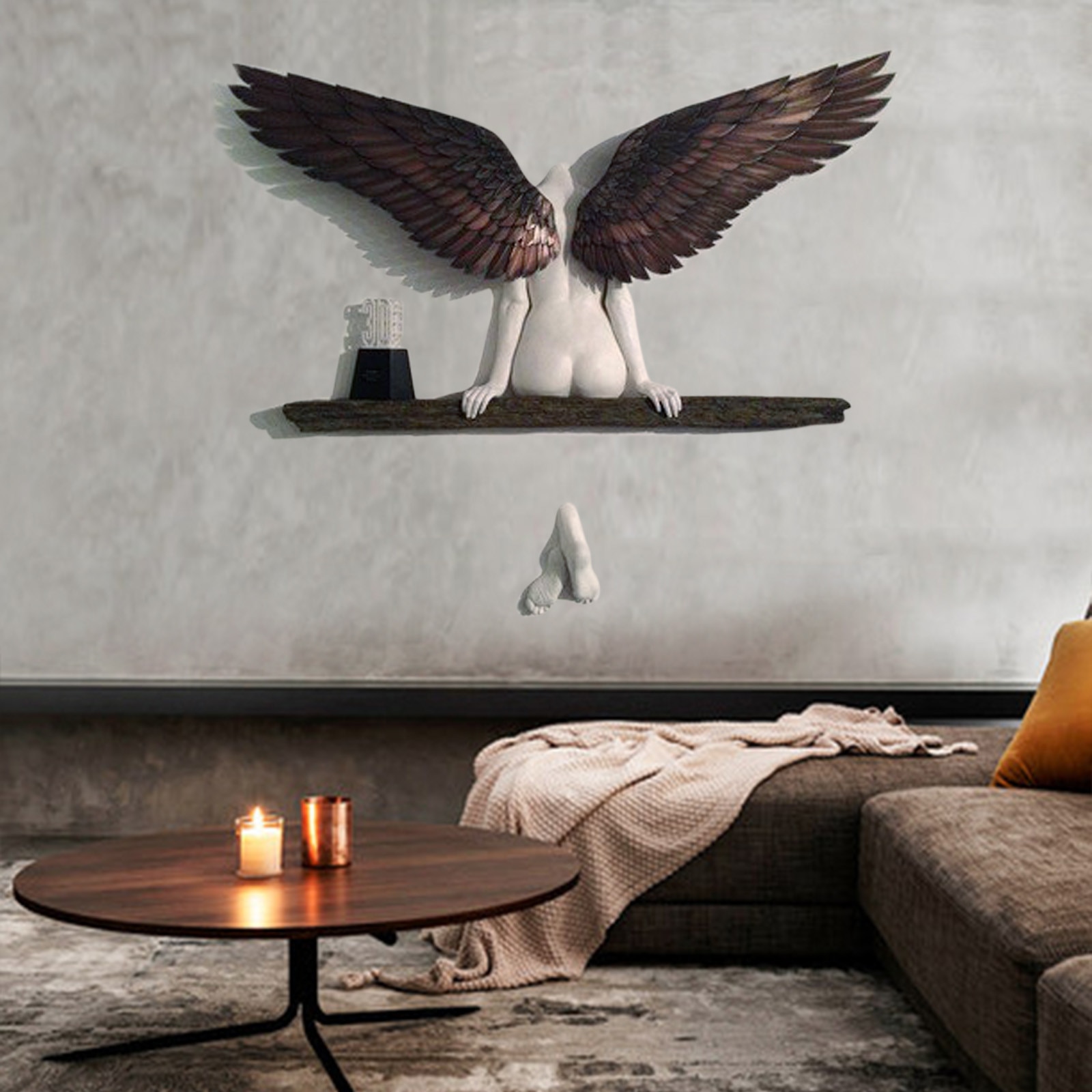 Angel Art Sculpture Wall Decoration Background Wall Living Room Bedroom