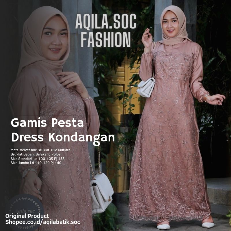 Robe Broklat Tille Mutiara Dress Invitation Party Robe Luxury Robe Invitation Robe Jumbo