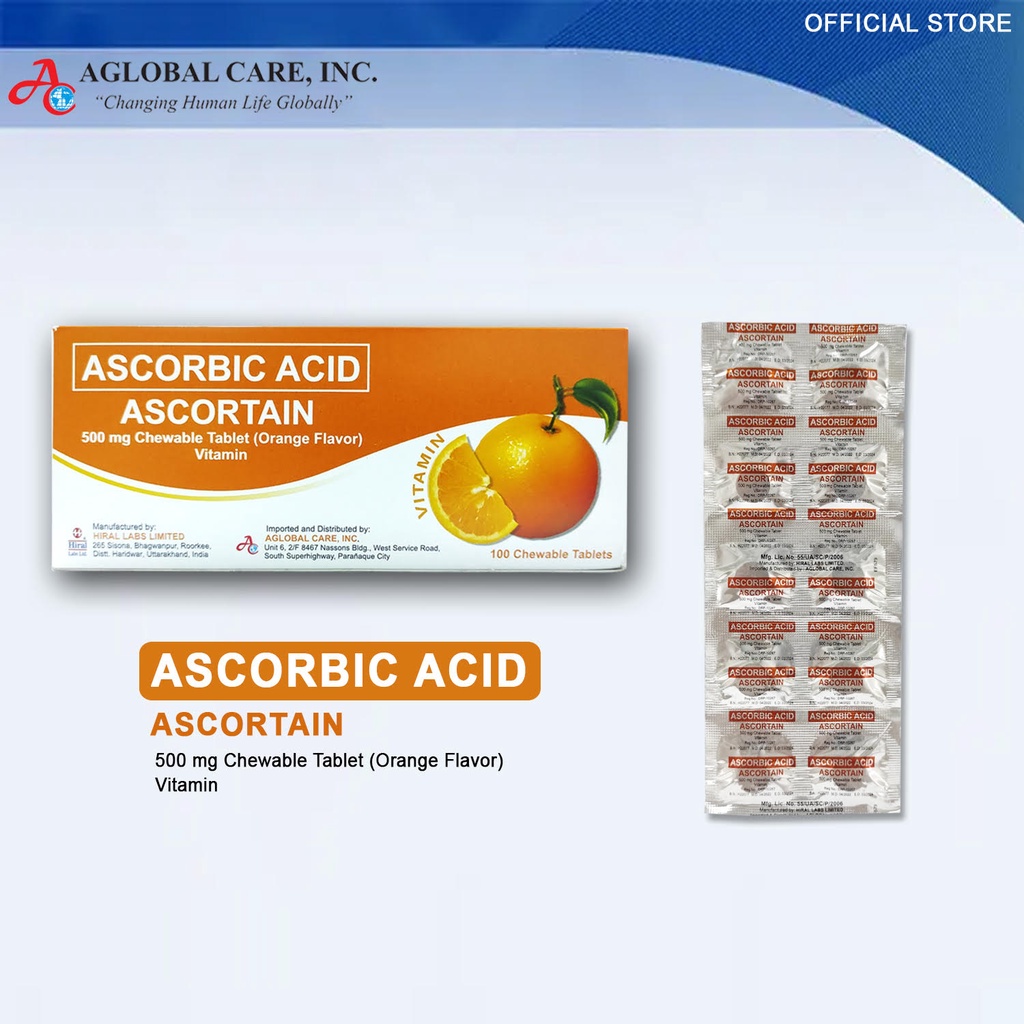 Ascorbic Acid Vitamin C Mg Chewable Tablet Tablets In A Box Shopee Philippines