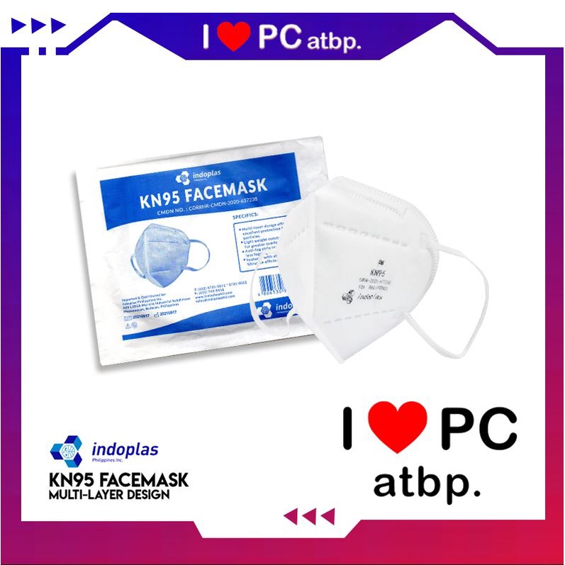 Indoplas KN95 Disposable Face Mask (White, 4 Protective Layers, Lightweight) Shopee Philippines