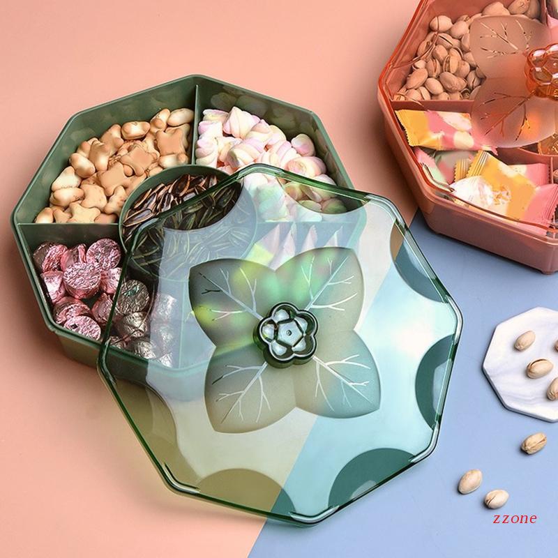 zzz 6 Compartments Food Storage Tray Dried Fruit Snack Plate Appetizer
