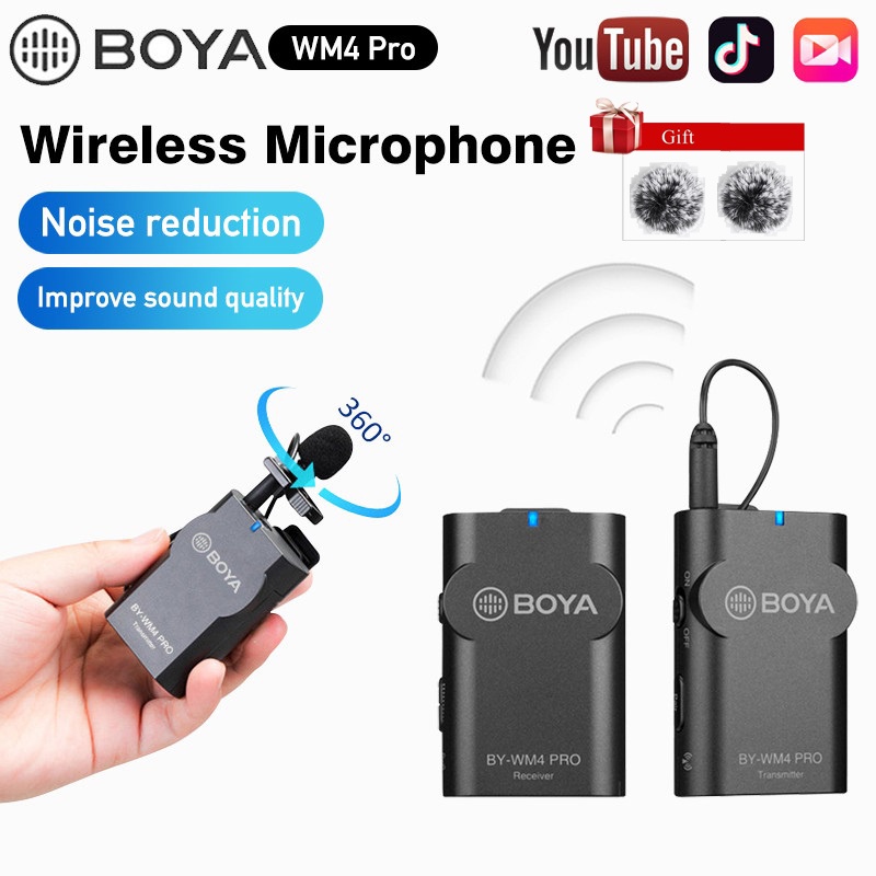 BOYA BYWM4 Pro K1/K2 Wireless Microphone Lavalier Microphone Condenser