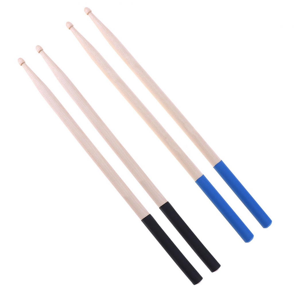 1 Pair 7A Maple Drumsticks Professional Wood Drum Sticks Blue / Black