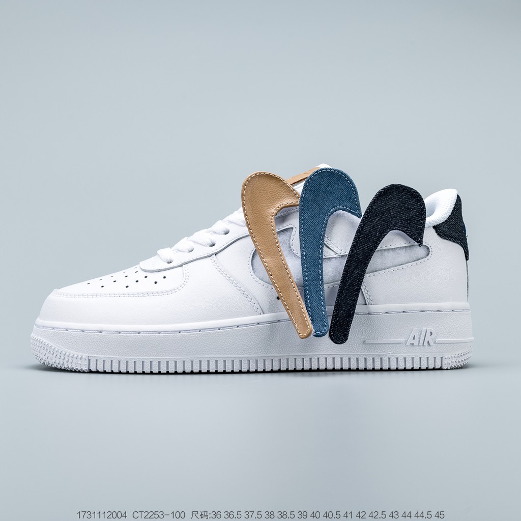 air force one swoosh pack white