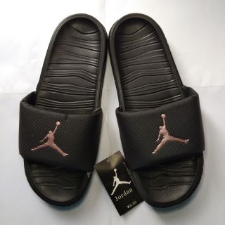 jordan slides black and gold