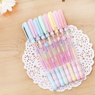 [CHOO] Colorful Plastic Cover 14 5cm Length Rainbow Pen 6 colors in 1 Colors Ink Gel Pens Surprising Gift #2