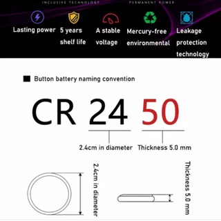 5PCS Panasonic CR2450 CR 2450 3V Lithium Batteries DL2450 BR2450 LM2450 For Watch Car Key #5