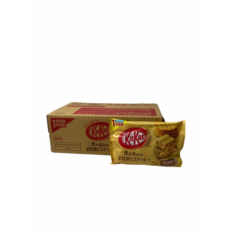 Kitkat RICE CRACKERS, Kit Kat Wheat Cracker Flavor Yellow Pack 1 case