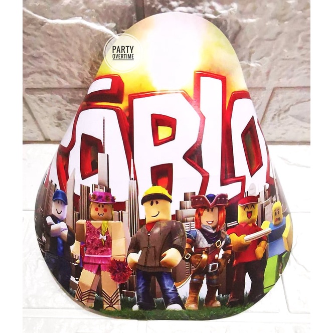 10 pcs Party Hat Cocomelon Roblox Spiderman Boss Baby Super Heroes Avengers Birthday Christening