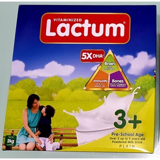 Lactum 3+ Milk 1.6kg 2kg Formula Powdered Drink three plus gatas