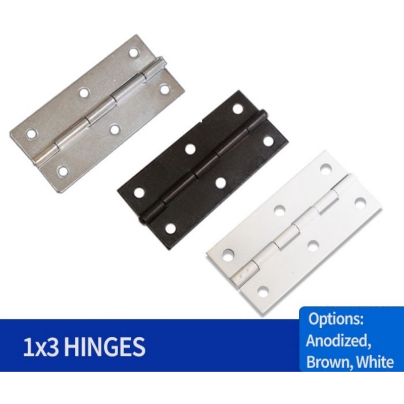 Hinges 1*3 for screen door Aluminum (48pcs 1pack) Shopee Philippines