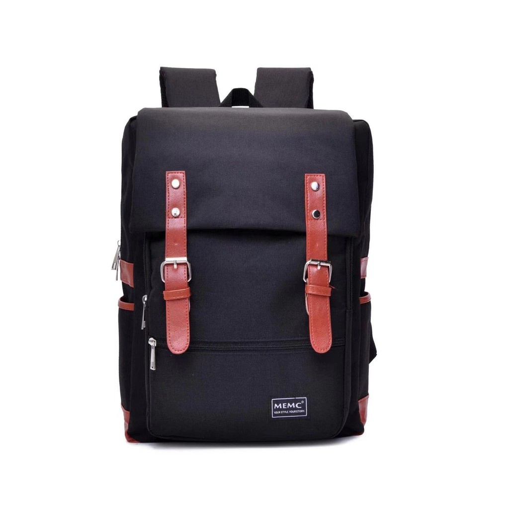 Laptop Bags MEMC Korean Denim Unisex Casual Backpack with Laptop ...