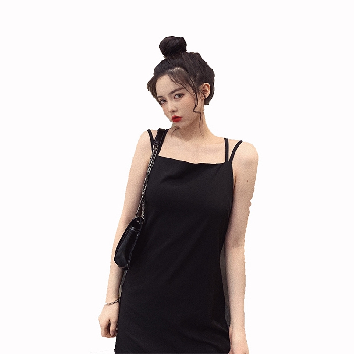 black single piece dress