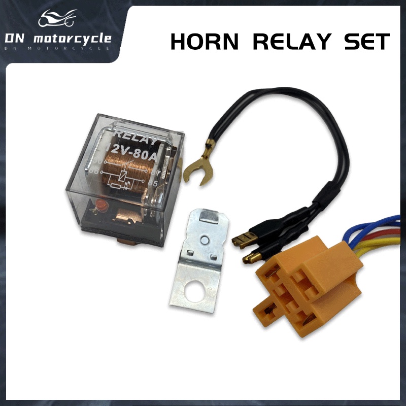 Motorcycle HORN RELAY SET 12V Transparent Horn Mini Driving Light Relay