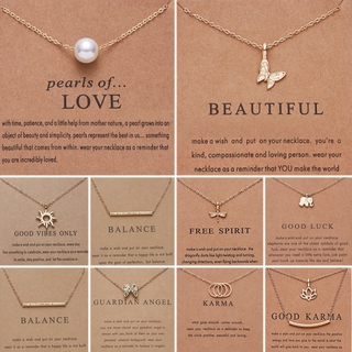 New Trendy Alloy Cute Elegant Simple Karma Wish Shine Free Luck Pendant  Necklaces for Women Fashion Accessories Jewelry Dropship