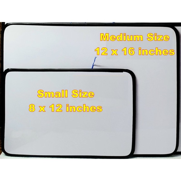 WHITEBOARD ( 8x12 & 12x16 ) small and Medium size Shopee Philippines