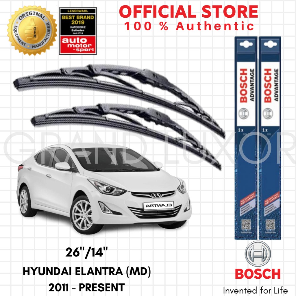 Bosch Advantage Wiper Blade Set For Hyundai Elantra (Md) 2011 - Present ...