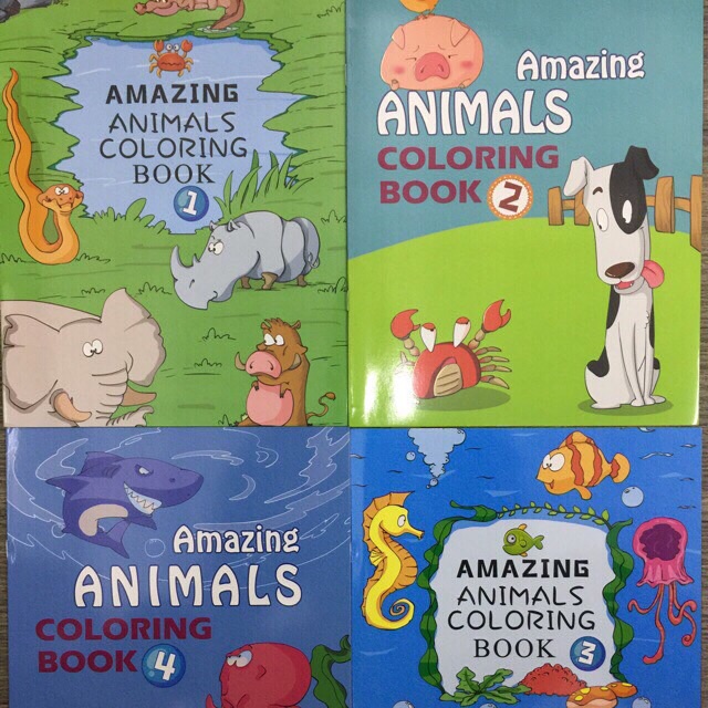 Download Amazing Animals Coloring Book Setof4 Shopee Philippines