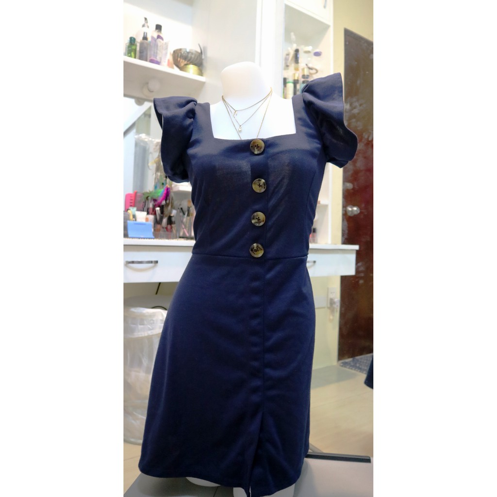 blue colour frock design