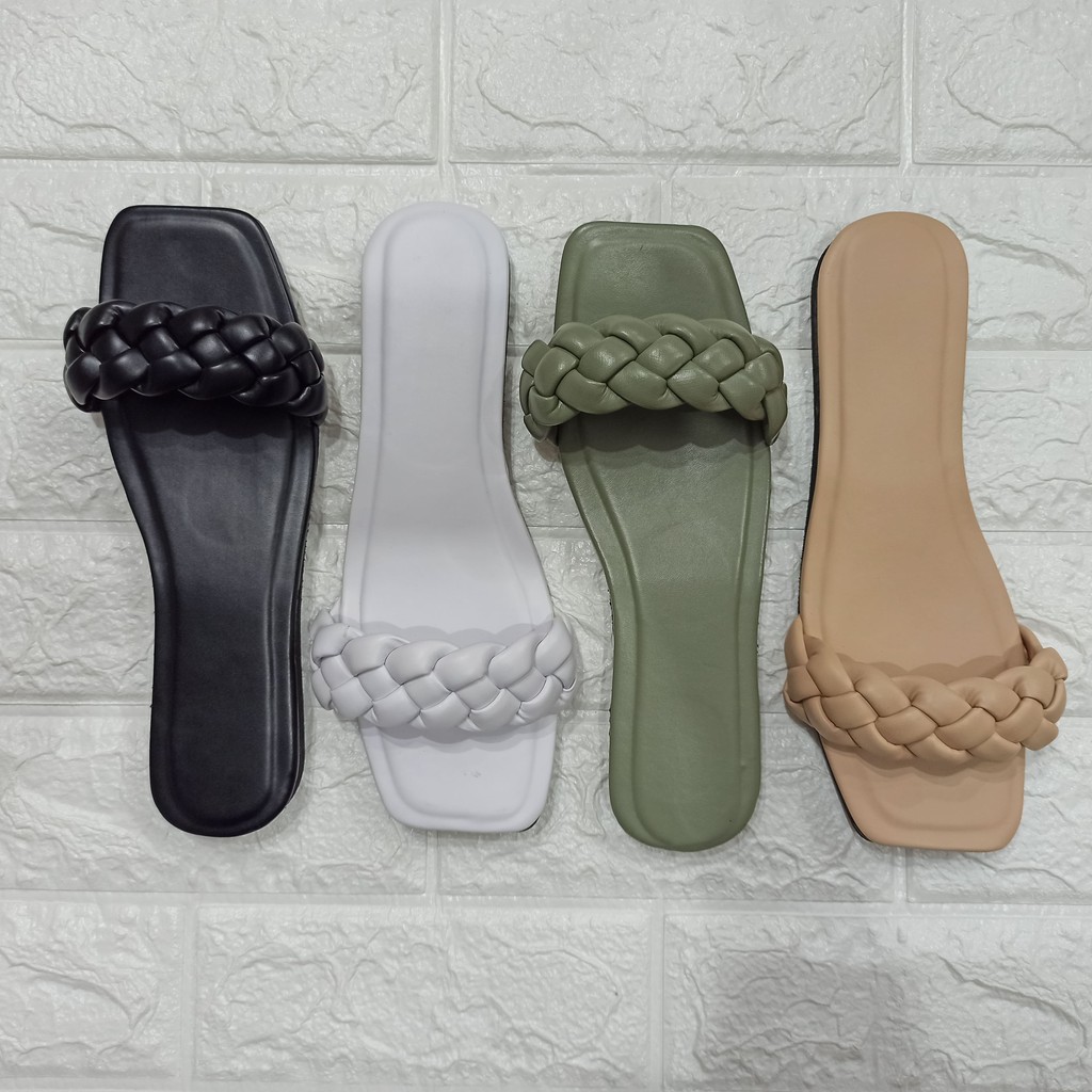 (SIENA) Flat Sandals Braid Strap High-Quality Material Marikina-Made ...
