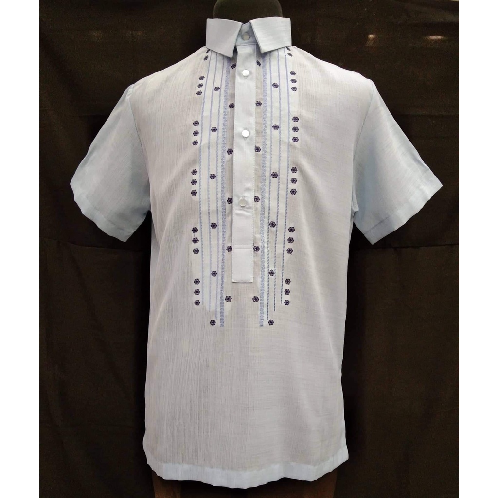 Japan Jusi MENS POLO BARONG (2 Apayao ) Sky Blue | Shopee Philippines