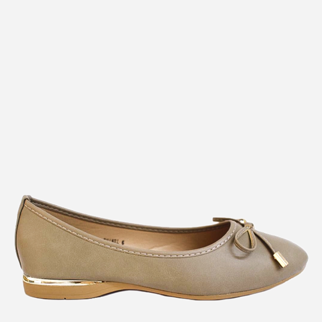 taupe ballet flats