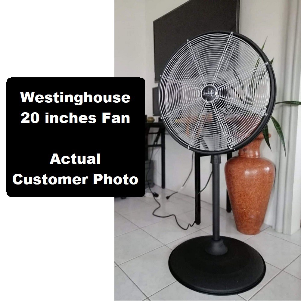 Westinghouse 20 inches Stand Fan (Black/Silver) WH72715 Industrial