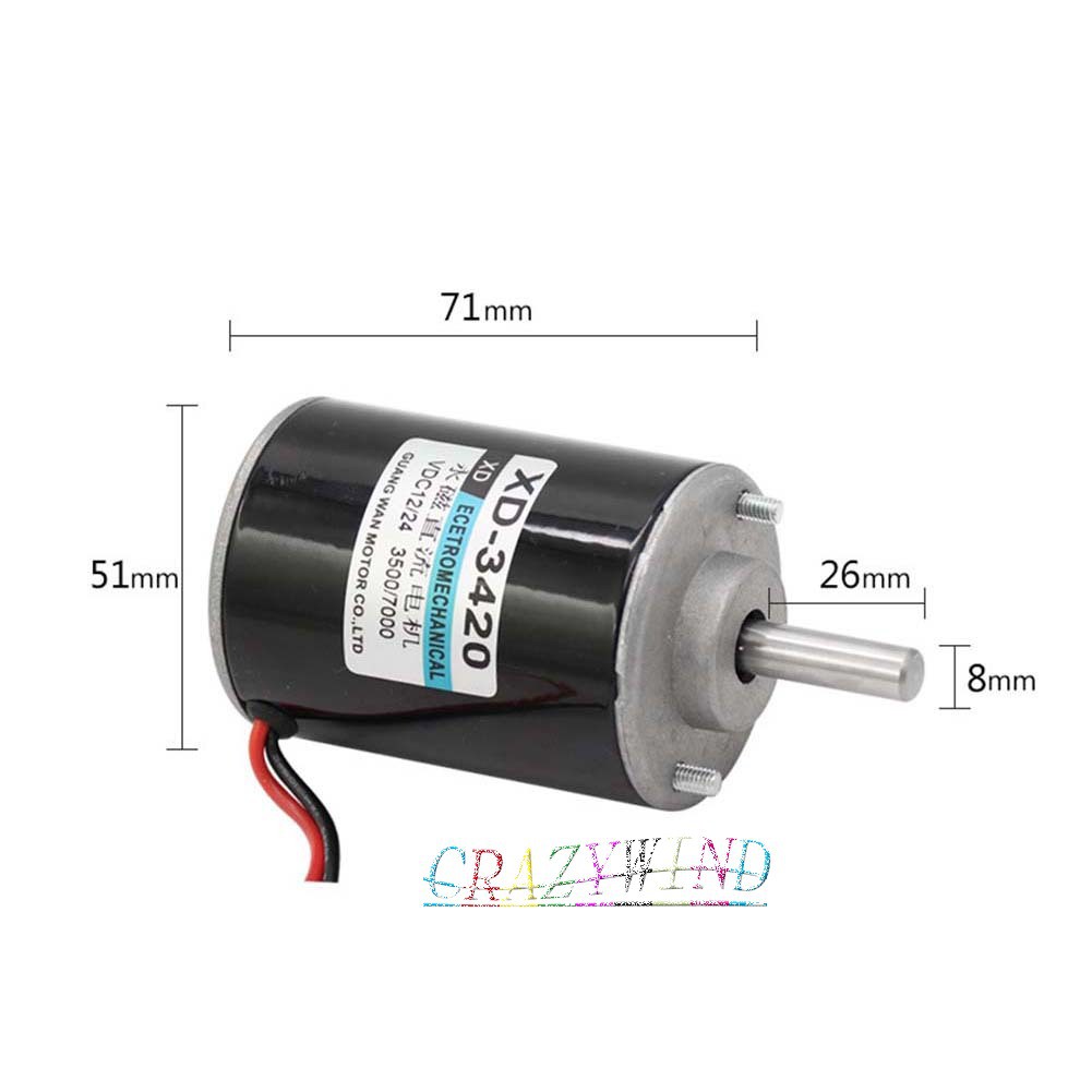 Details about   12V 24V 30W Permanent Magnet DC Electric Motor High Speed CW/CCW Generator AU 