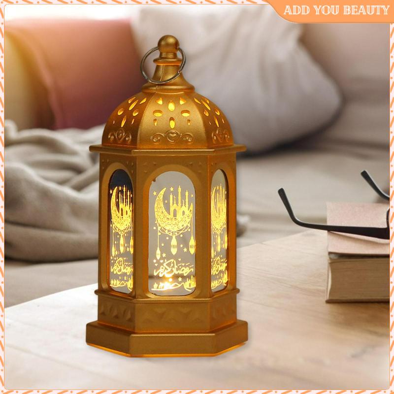 Eid Light, Eid Lantern Lights Square Ramadan Hanging Light, Element Lamp for Islamic Home Party Decoration Festival Lighting Decor Supplies