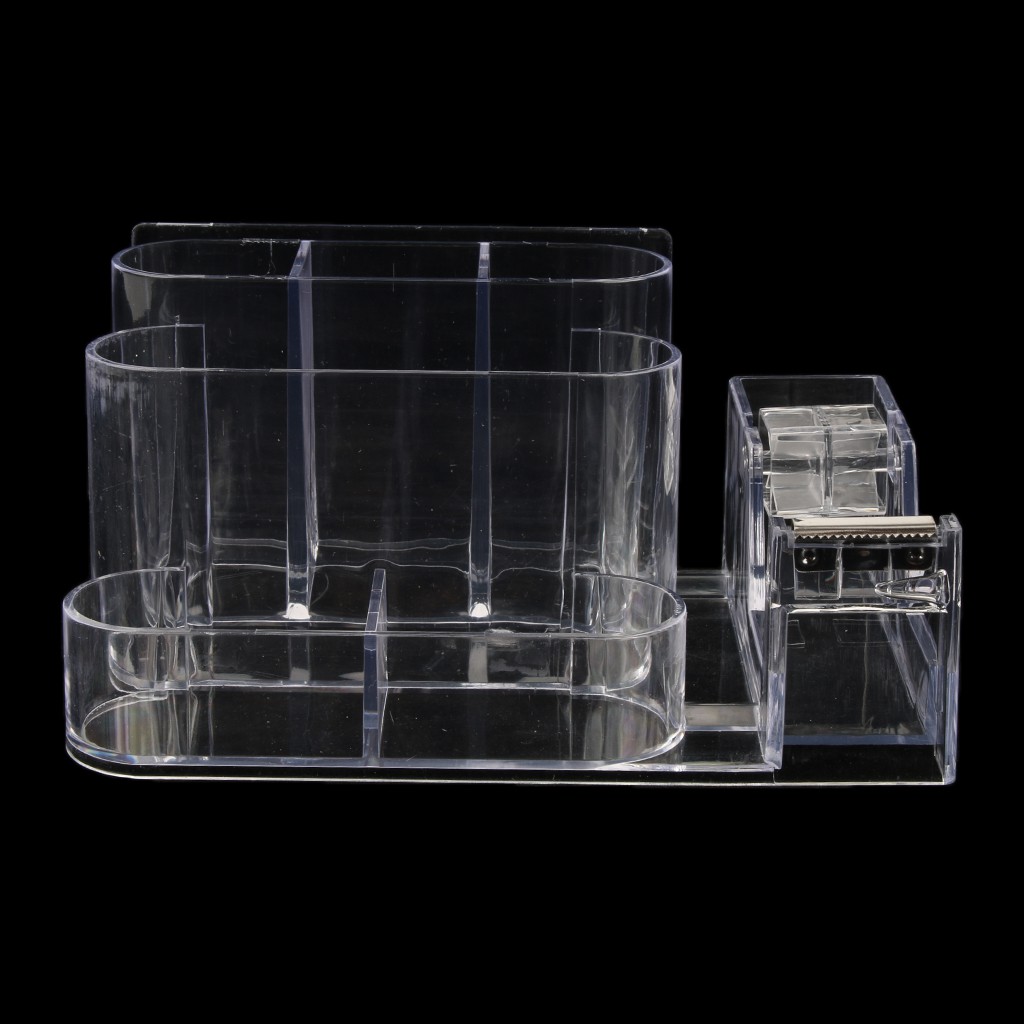 Office Acrylic Clear Desk Accessories Organizer Caddy Supply