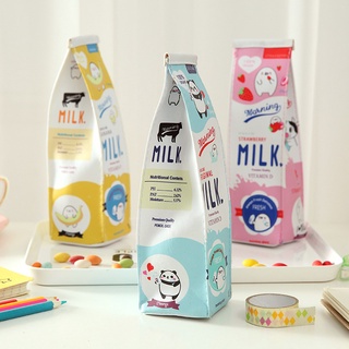 Inovative Pencil case Cute pouch Storage Milk box Fashion Korean Logo Fashion case