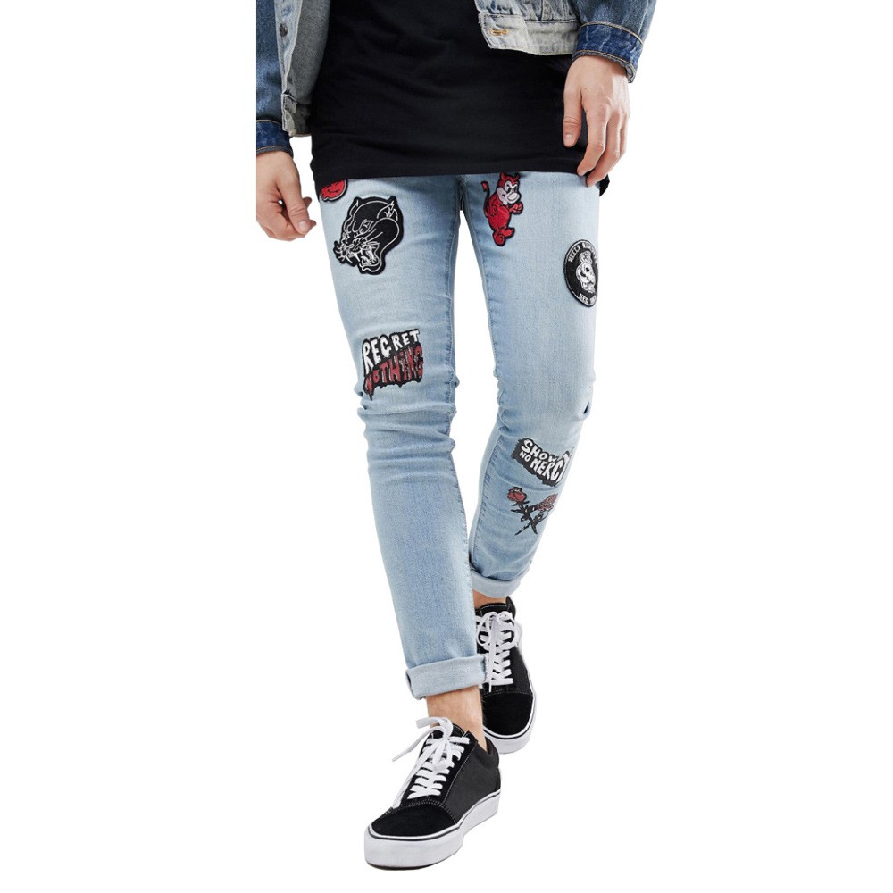 jeans with embroidery