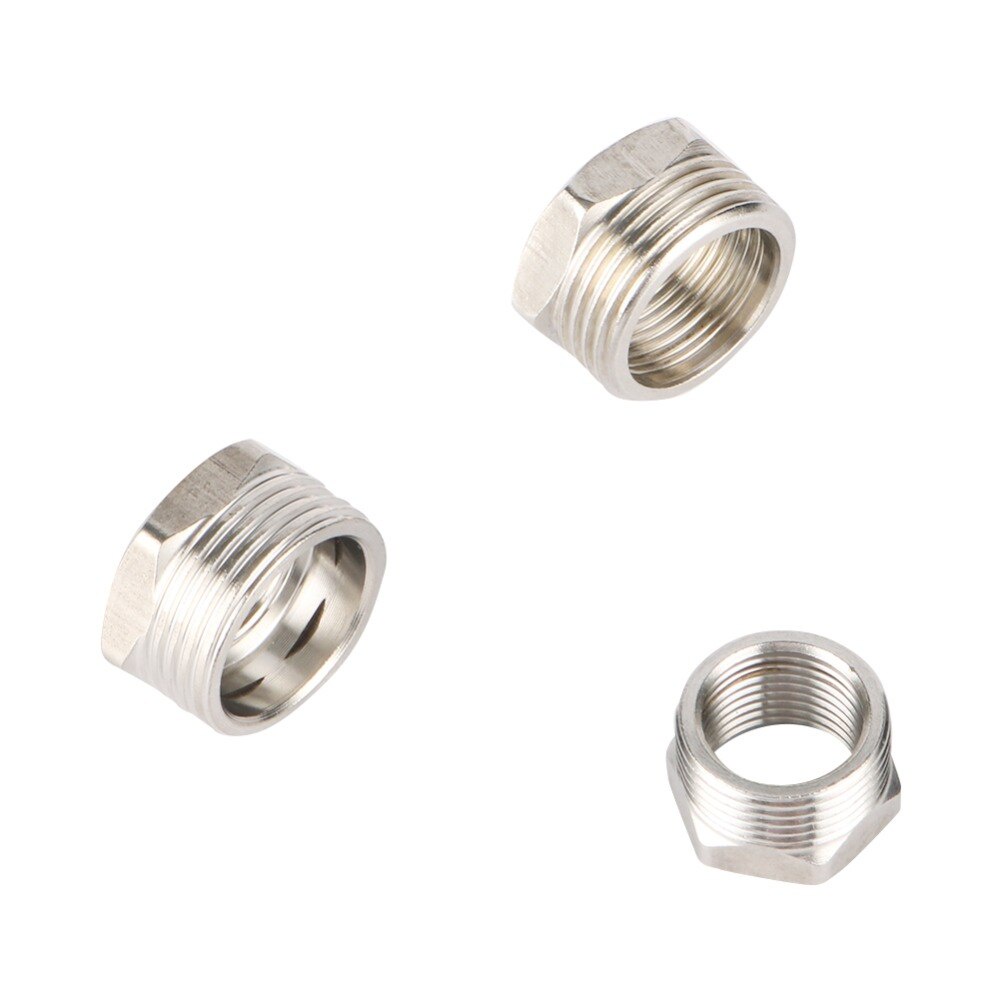 1pcs connectors Garden Irrigation Stainless Steel Threaded Adapter Water Reducer Connectors Water Tap Faucet Couplings 1/2” 3/4” 1” Thread