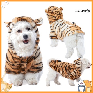 [Vip]Puppy Clothes Funny Style New Year Tiger Cosplay Costume Warm Dog Hoodies Pet Clothes