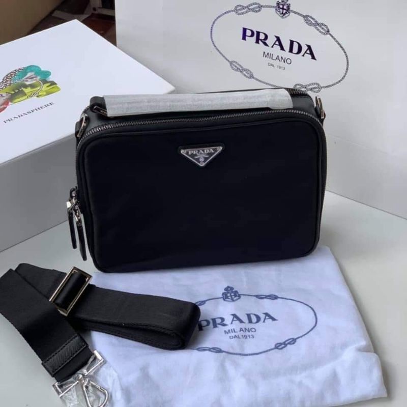 Original Grade Pradâ Brique Nylon Crossbody Men's black bag | Shopee  Philippines