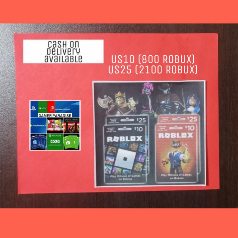 Roblox Robux Gift Card Cod Shopee Philippines - roblox card 1000