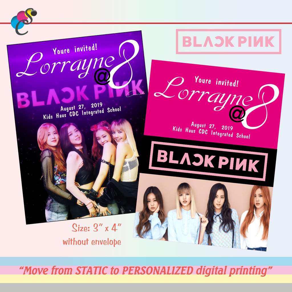 Personalized Blackpink Birthday Invitation Card Black - vrogue.co