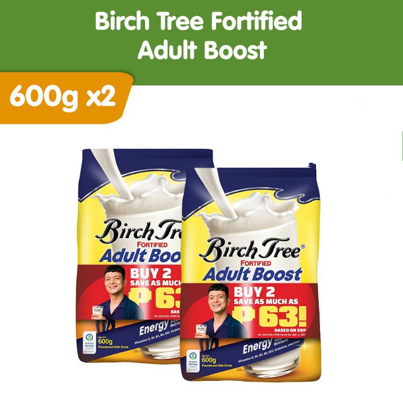 Birch Tree Fortified Adult Boost Pack of 2x600g ( Exp 2023) Shopee