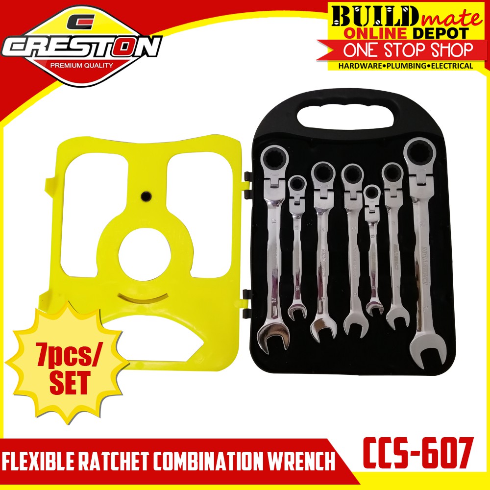 CRESTON Flexible Ratchet Combination Wrench 7PCS/SET CCS607 Shopee