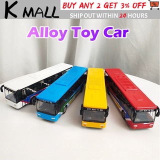 【PH Local】Alloy Mini Simulation Pull Back Car Bus Model Kids Toy Mini Size Bus Diecasts Toy