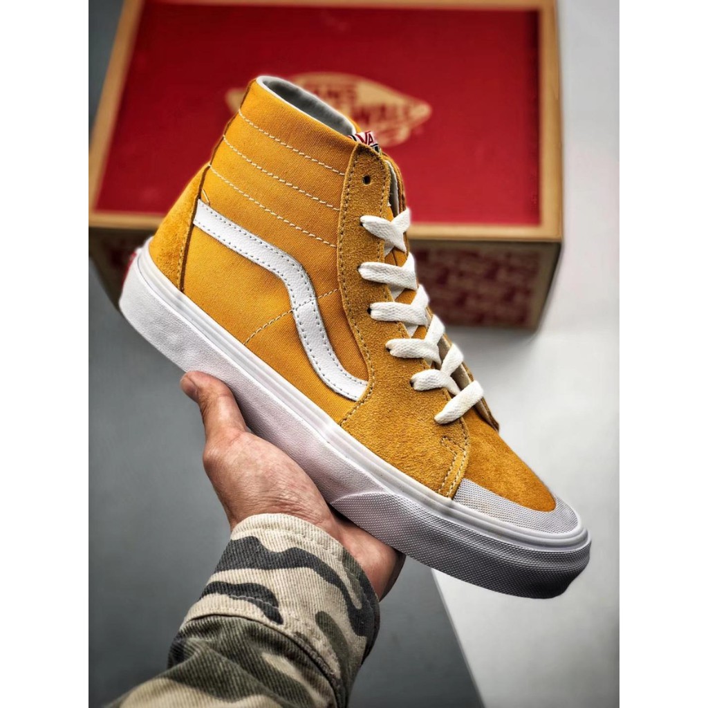 Vans Sk8-Hi 138 Decon High-top Skateboard shoses Yellow | Shopee Philippines