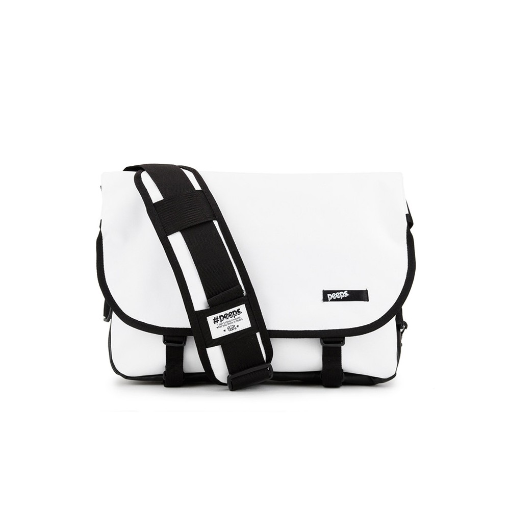 white messenger bag